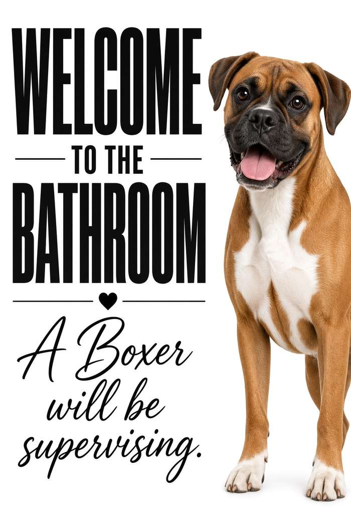 Boxer poster, Bathroom Supervisors