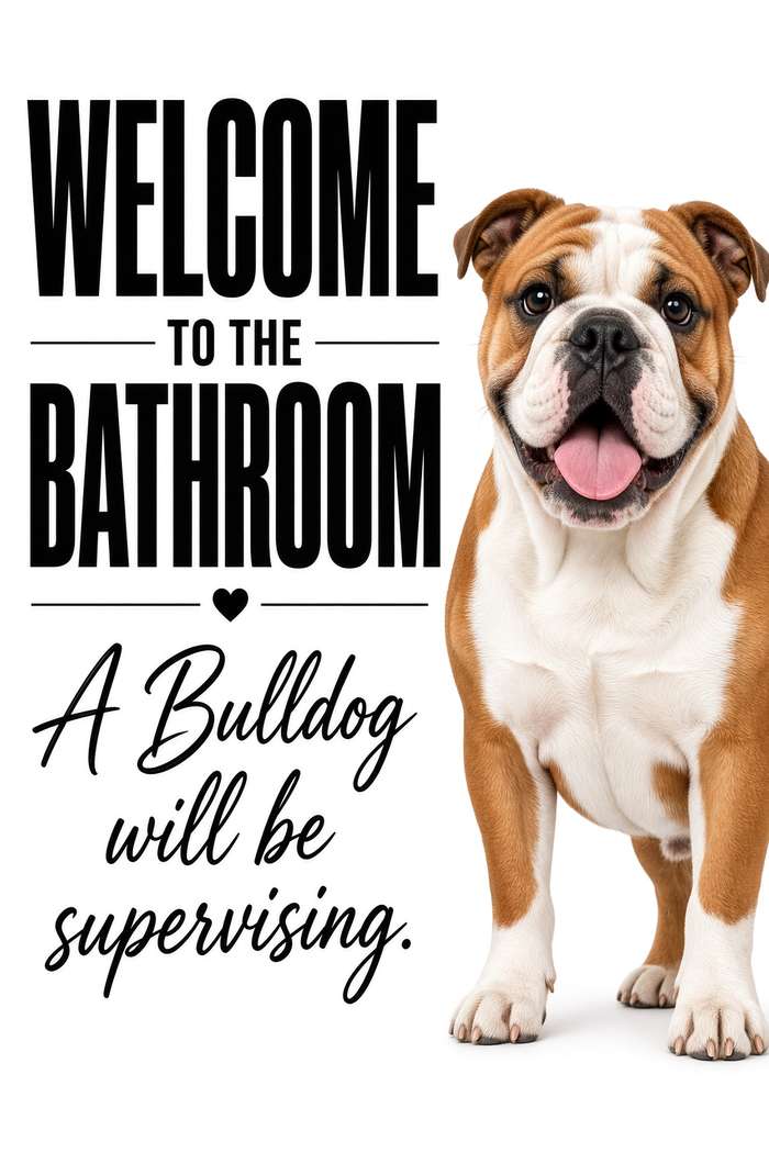 Bulldog poster, Bathroom Supervisors
