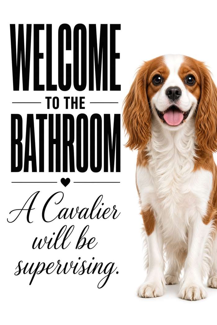Cavalier King Charles poster, Bathroom Supervisors