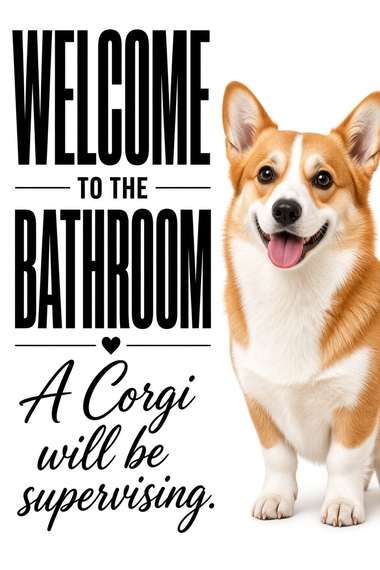 Corgi poster, Bathroom Supervisors