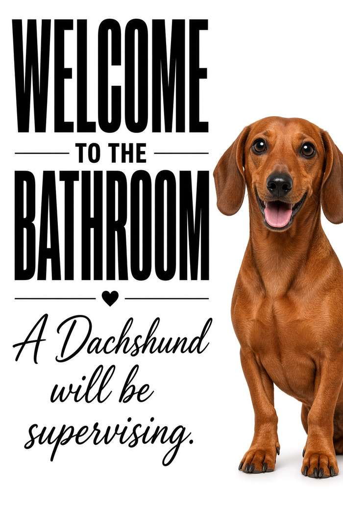 Dachshund poster, Bathroom Supervisors