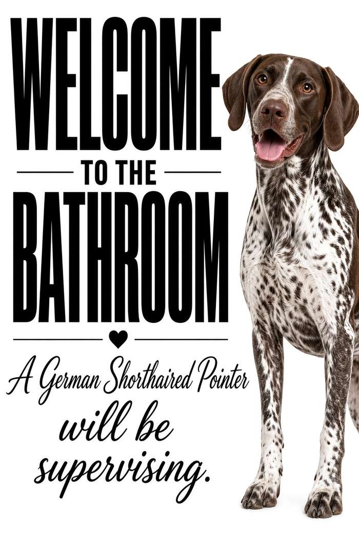 German Shorthaired Pointer poster, Bathroom Supervisors