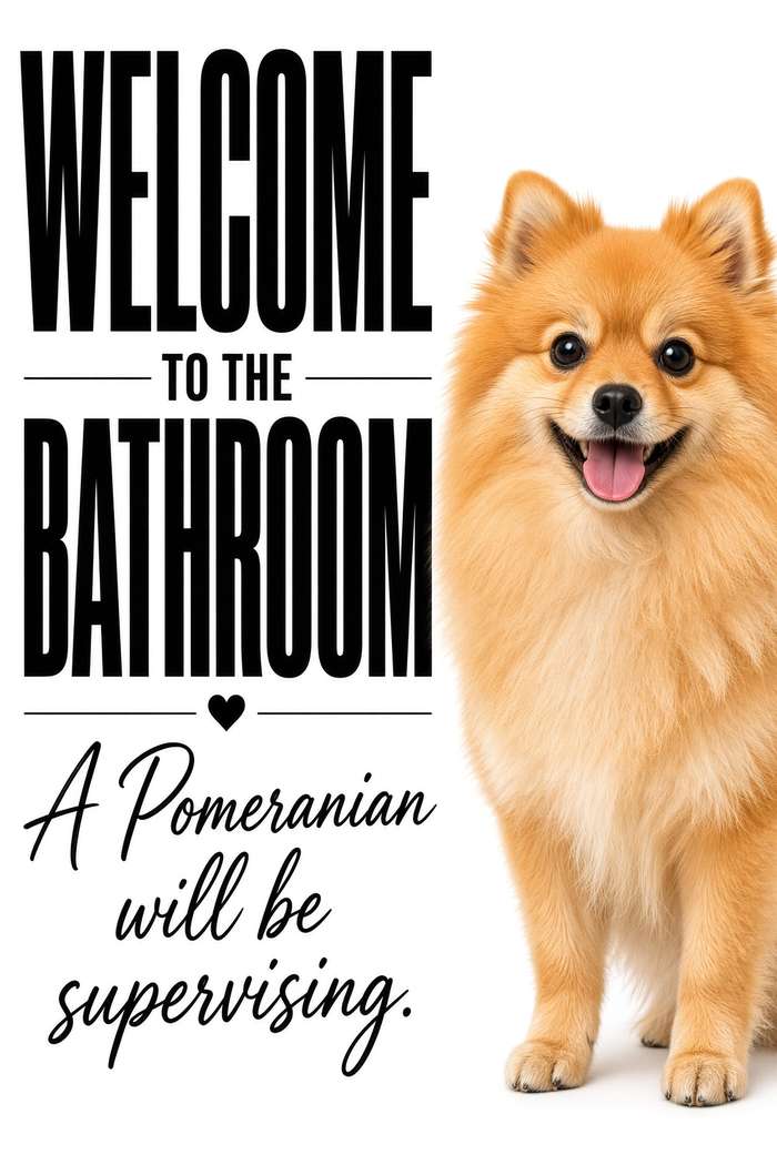 Pomeranian poster, Bathroom Supervisors