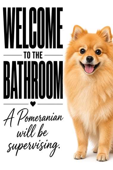 Pomeranian poster, Bathroom Supervisors