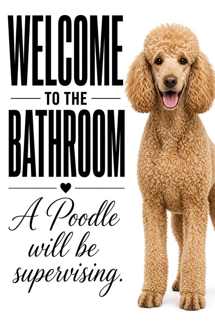 Poodle poster, Bathroom Supervisors