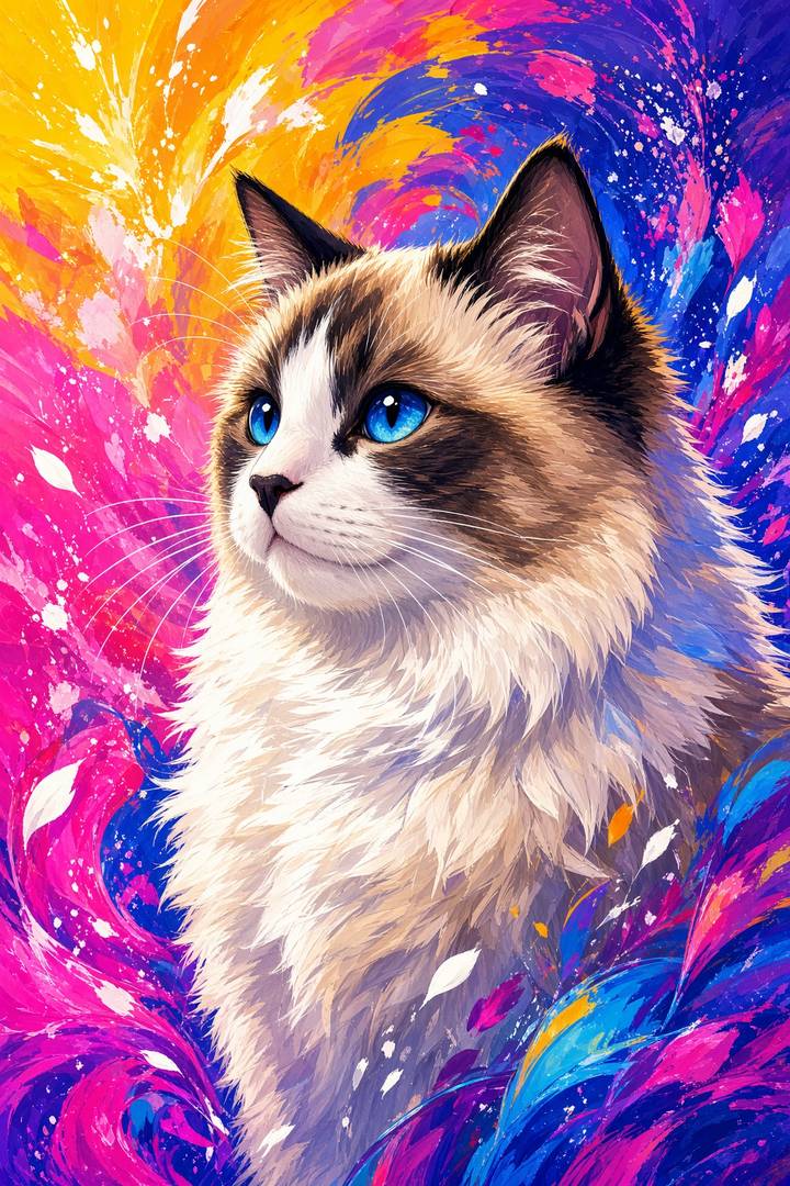 Ragdoll poster, Anime Cats