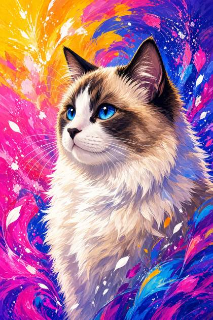Ragdoll poster, Anime Cats