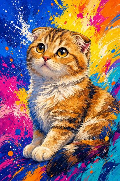 Scottish Fold poster, Anime Cats