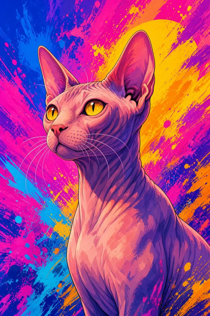 Sphynx poster, Anime Cats