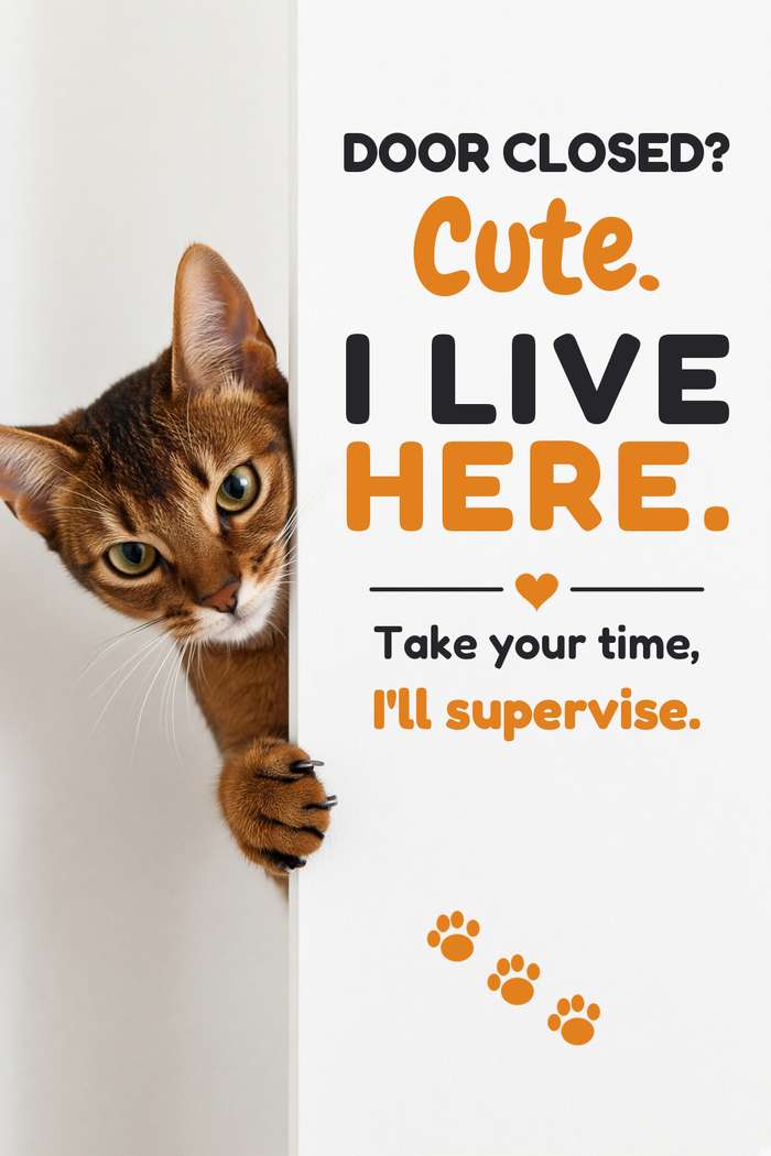 Abyssinian poster, Cats at the Door