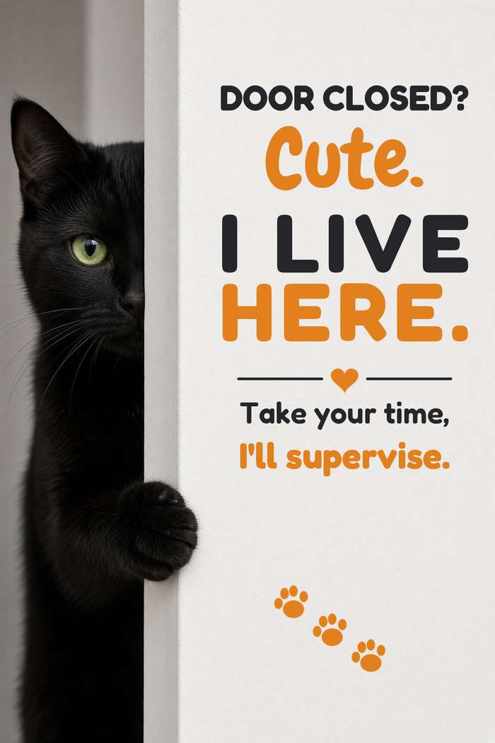 Black Cat poster, Cats at the Door