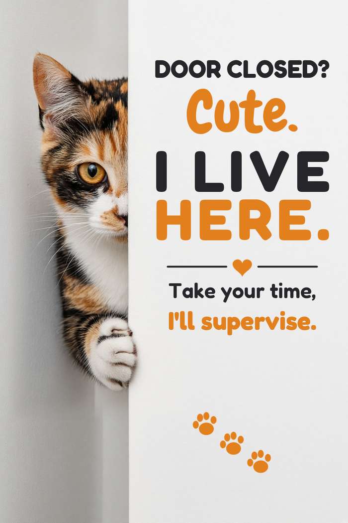 Calico poster, Cats at the Door