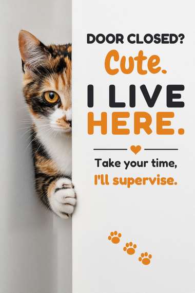 Calico poster, Cats at the Door