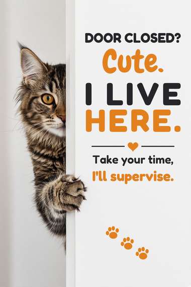 Mainecoon poster, Cats at the Door