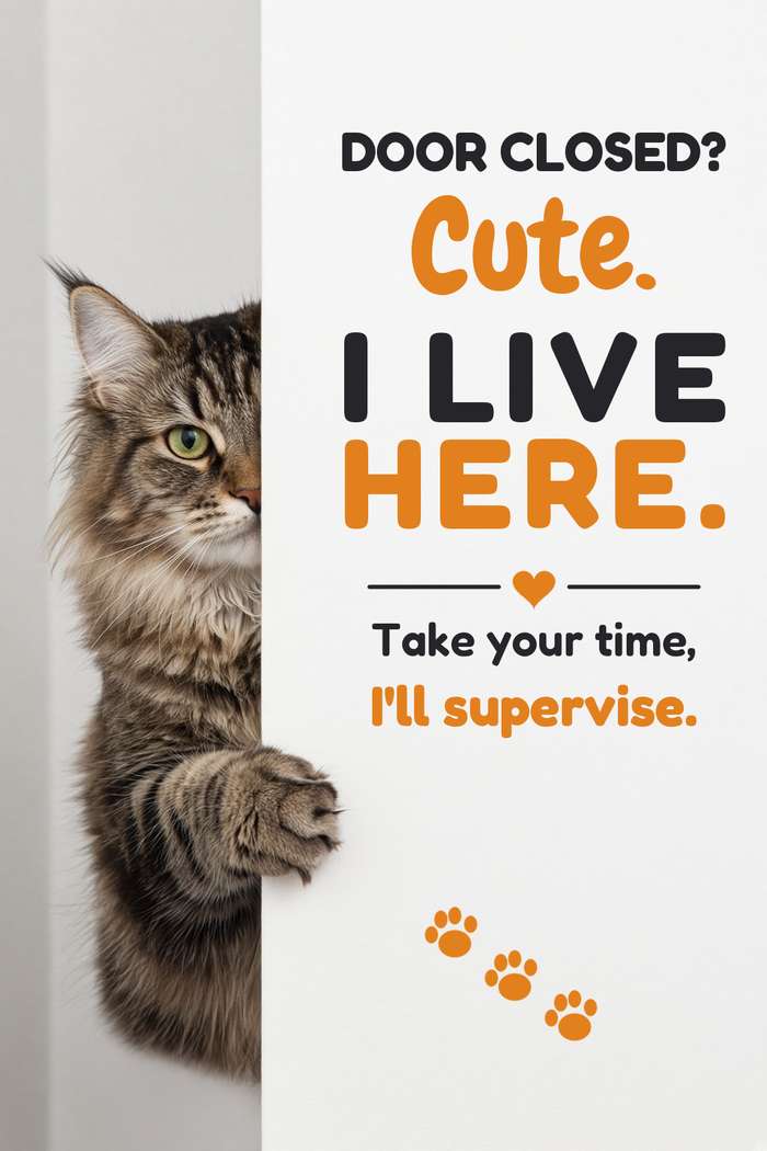 Norwegianforest poster, Cats at the Door