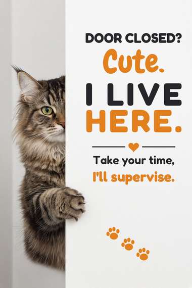 Norwegianforest poster, Cats at the Door