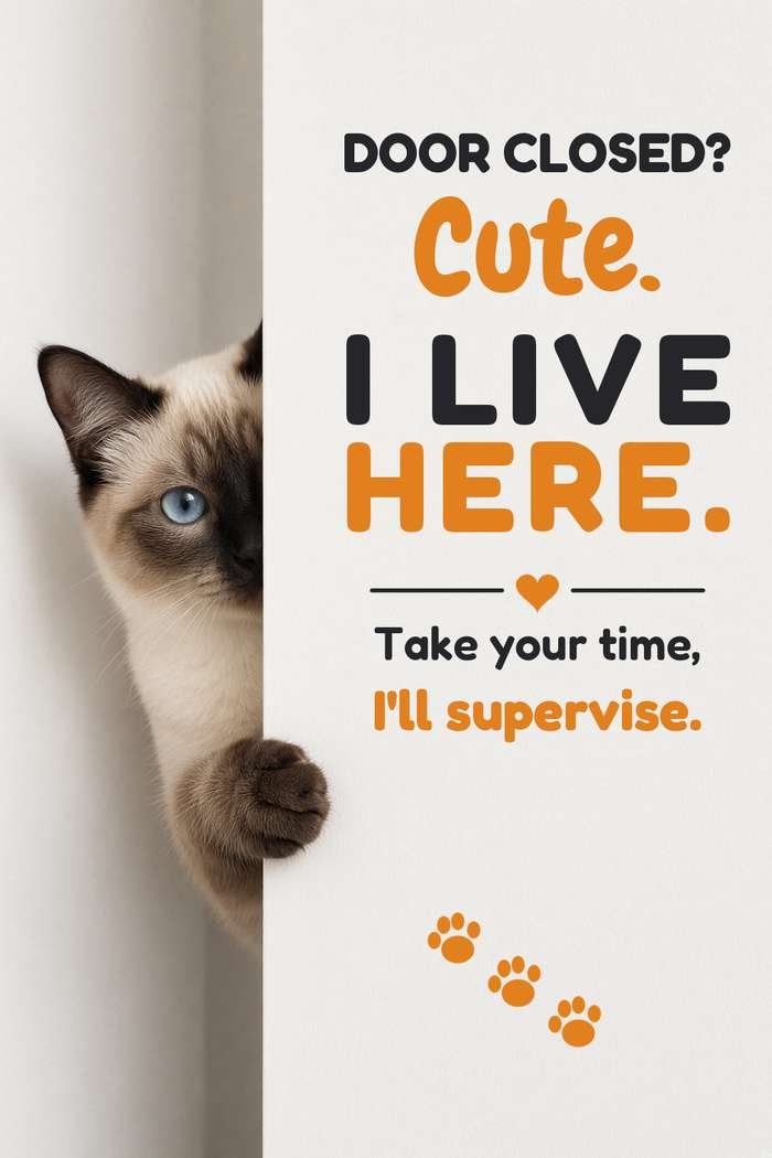 Siamese poster, Cats at the Door