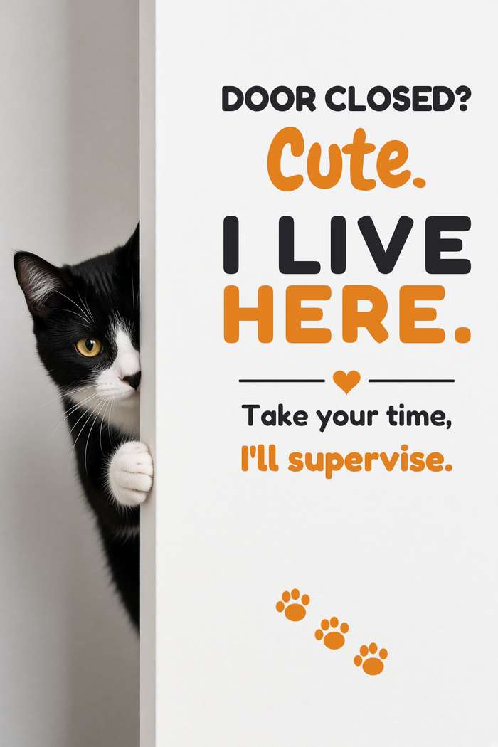 Tuxedo poster, Cats at the Door
