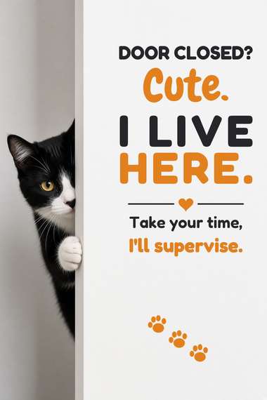 Tuxedo poster, Cats at the Door