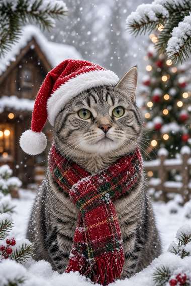 American Shorthair poster, Christmas Cats