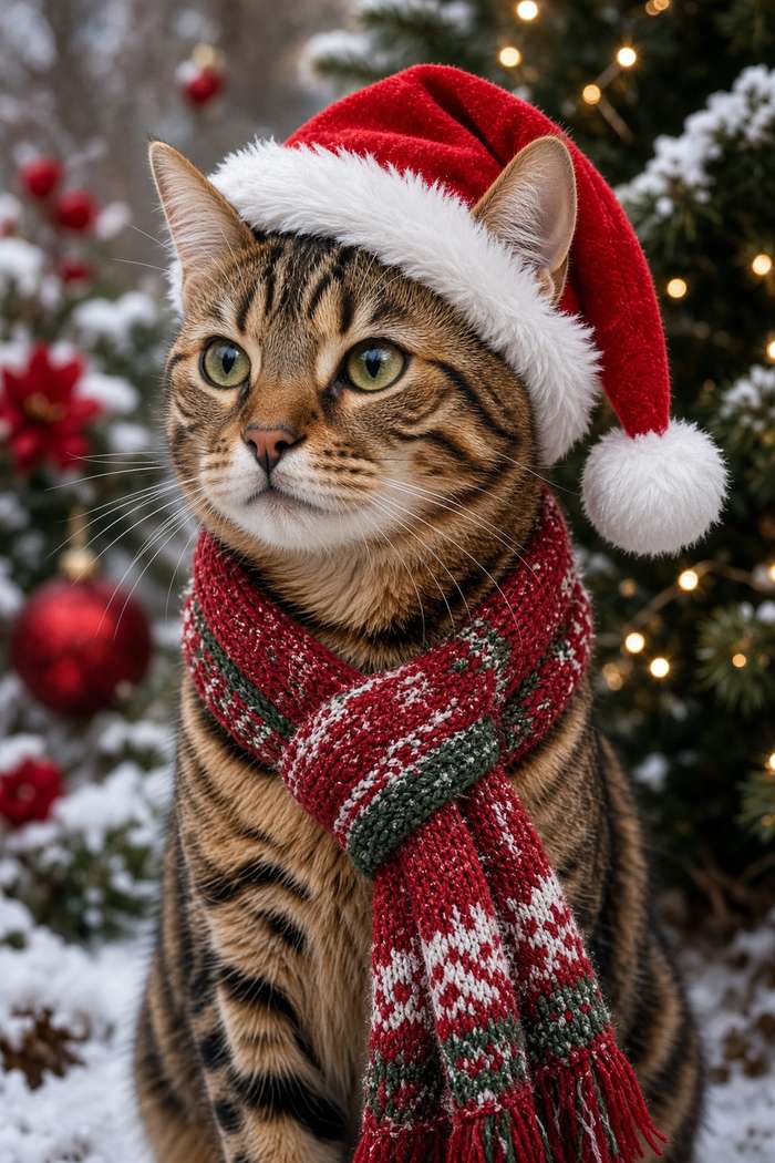 Bengal poster, Christmas Cats