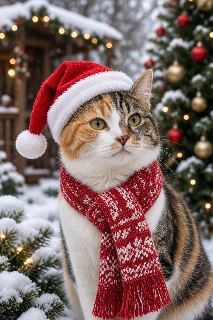 Calico poster, Christmas Cats