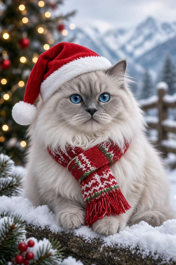 Himalayan poster, Christmas Cats