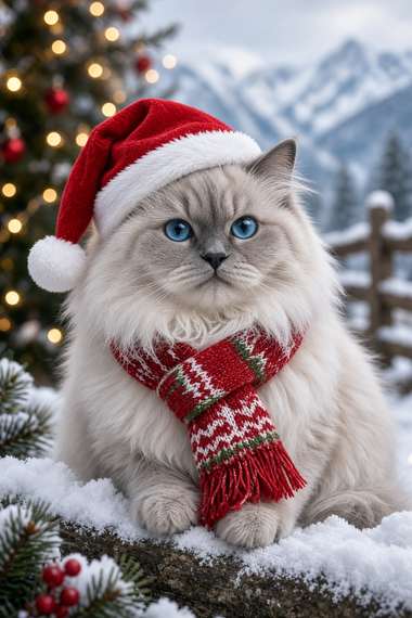 Himalayan poster, Christmas Cats