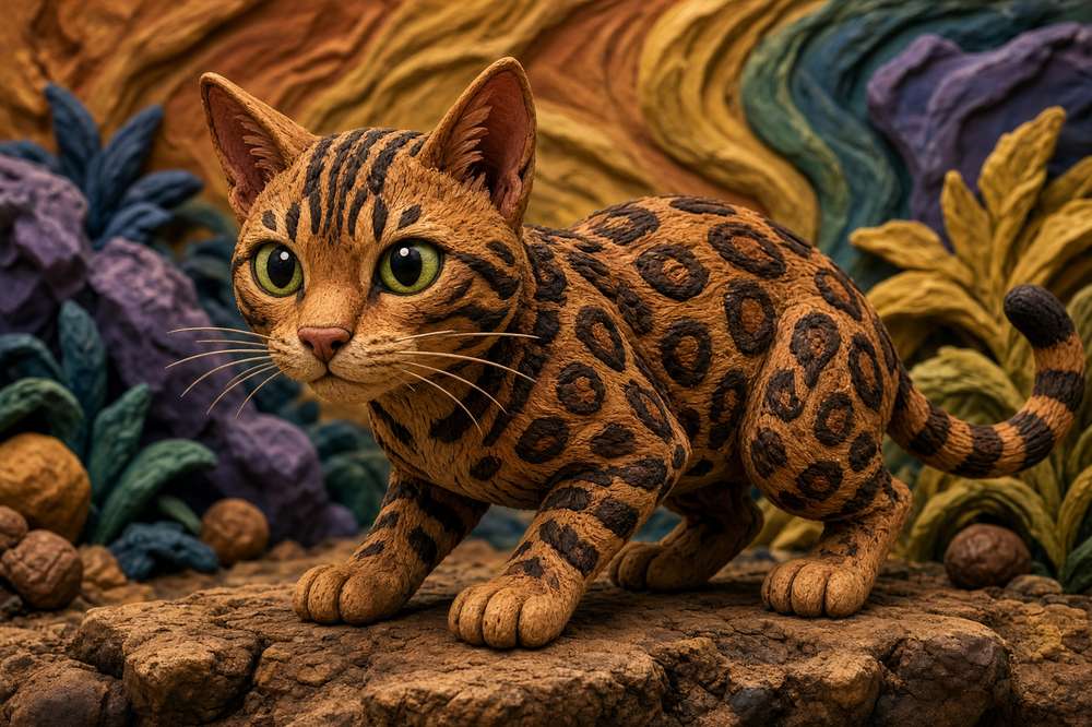 Bengal poster, Claymation Cats