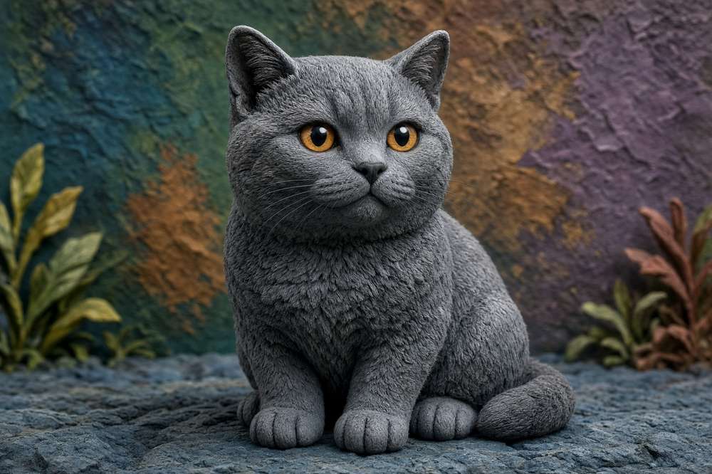 British Shorthair poster, Claymation Cats