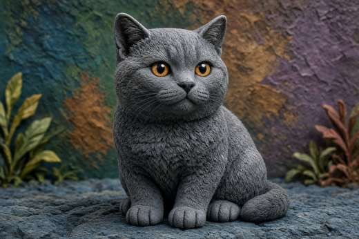 British Shorthair poster, Claymation Cats