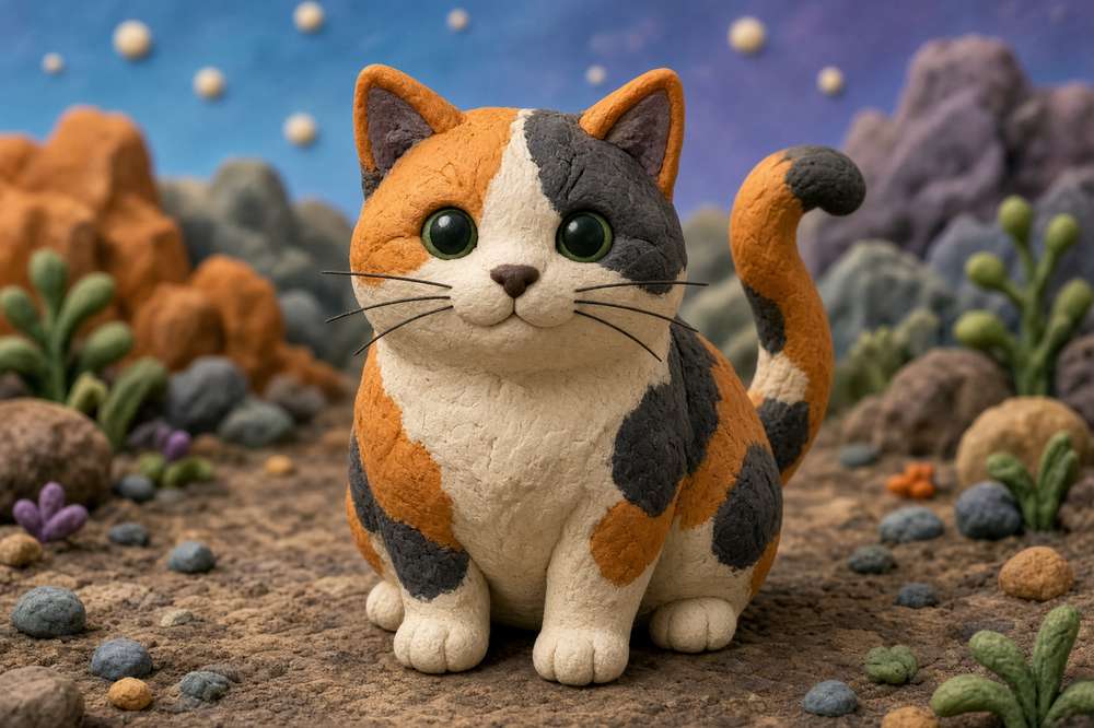 Calico poster, Claymation Cats