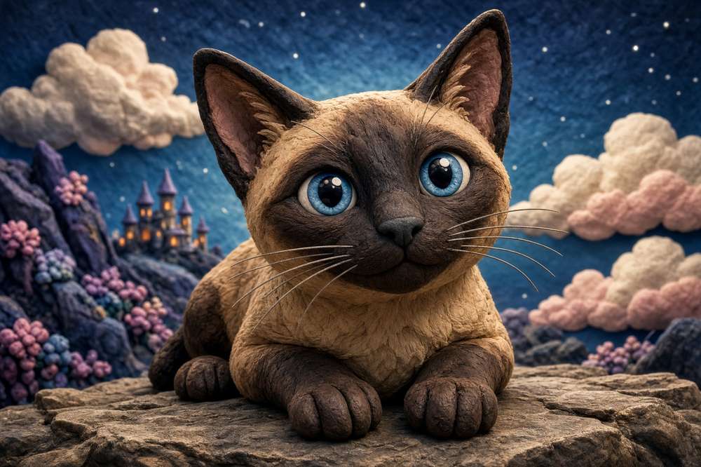 Siamese poster, Claymation Cats