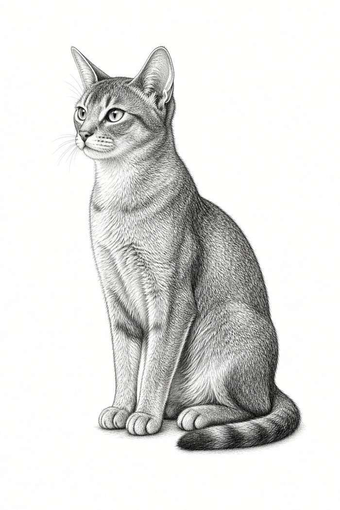 Abyssinian poster, Sketch Cats