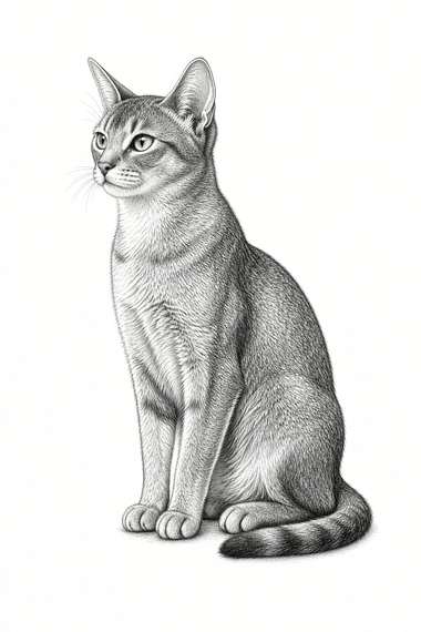 Abyssinian poster, Sketch Cats