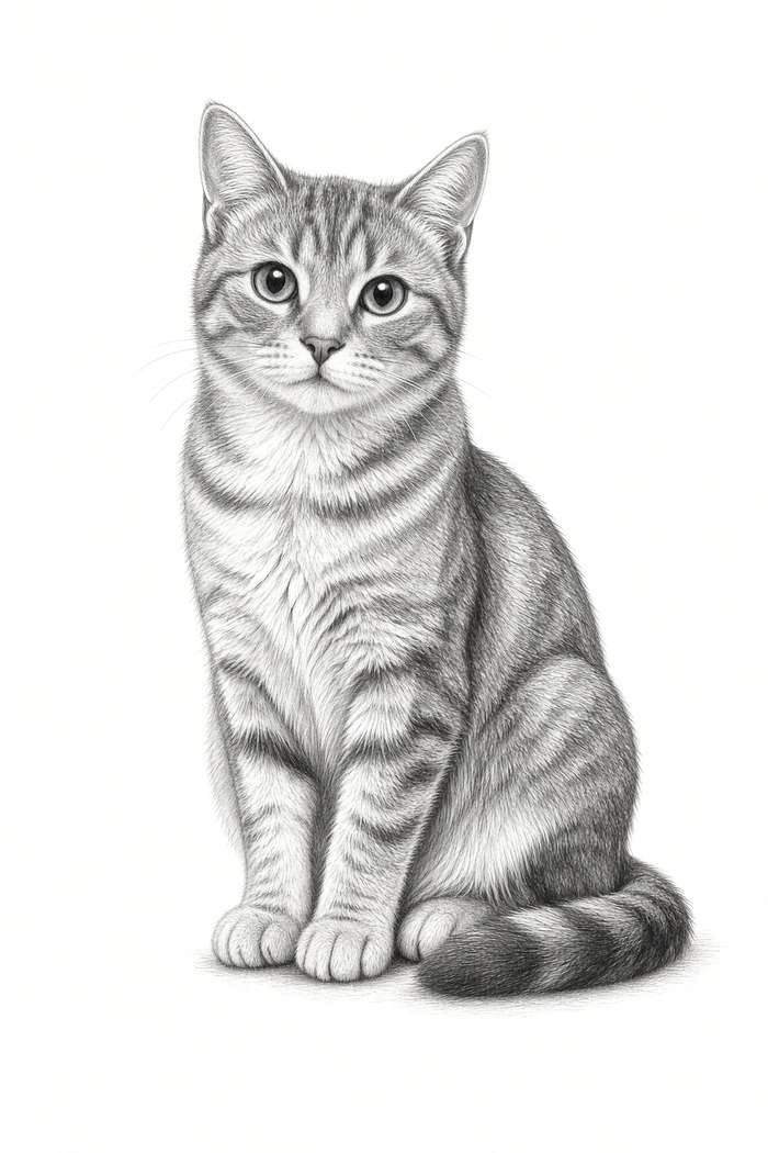 American Shorthair poster, Sketch Cats