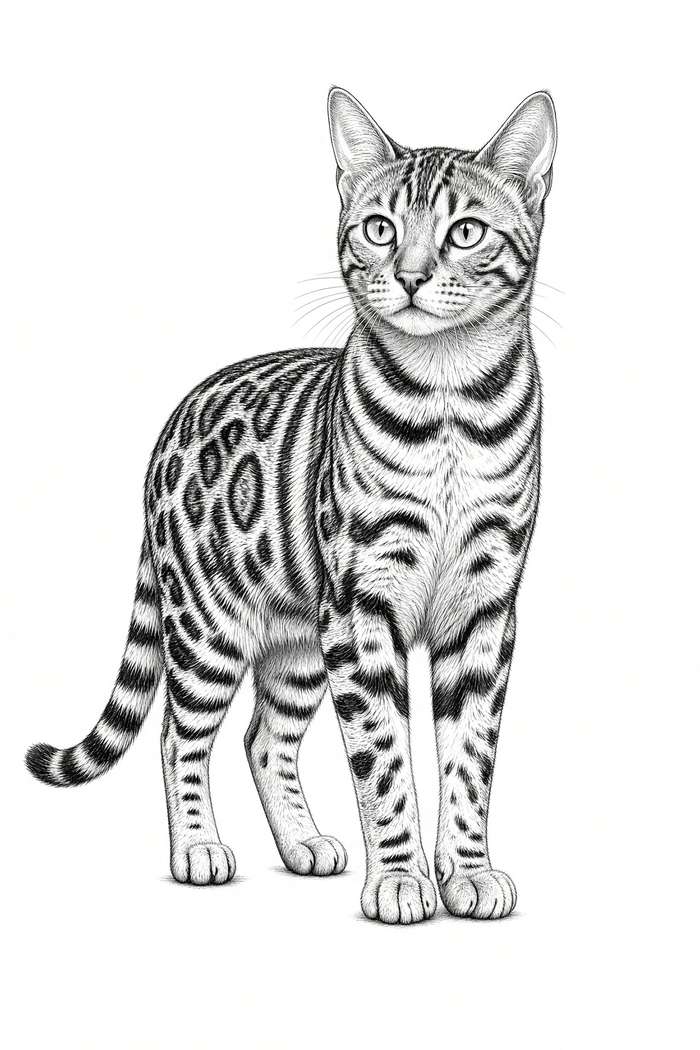 Bengal poster, Sketch Cats