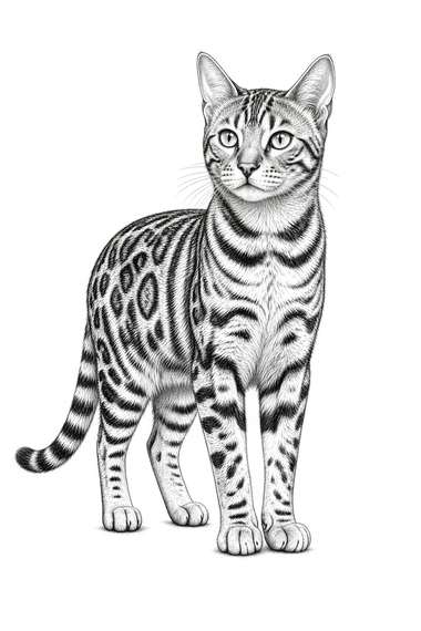 Bengal poster, Sketch Cats