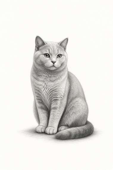 British Shorthair poster, Sketch Cats
