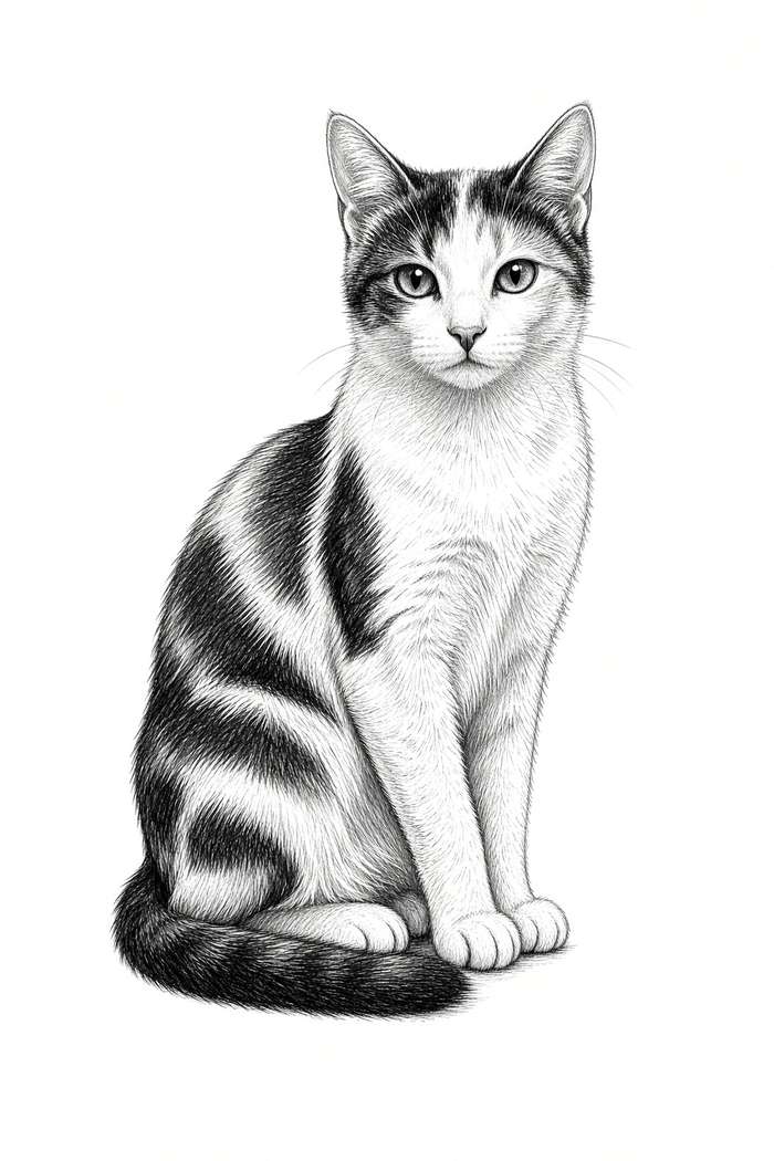 Calico poster, Sketch Cats