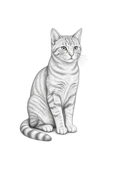 Orange Tabby poster, Sketch Cats