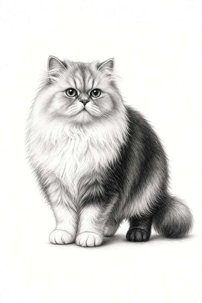 Persian poster, Sketch Cats