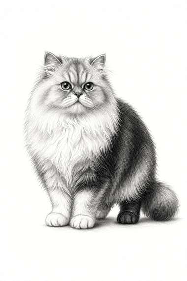 Persian poster, Sketch Cats