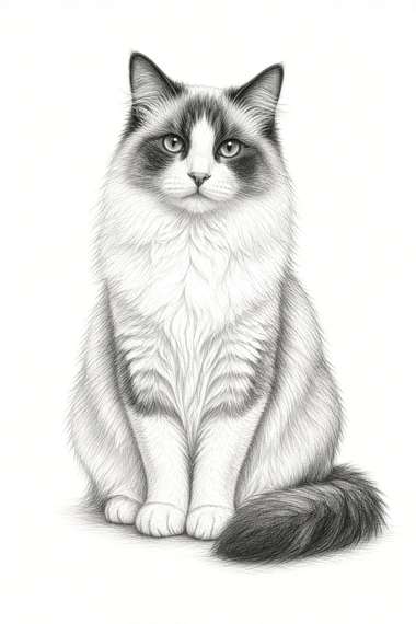 Ragdoll poster, Sketch Cats