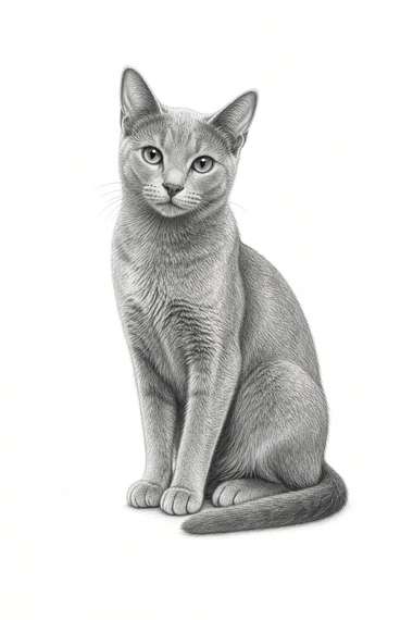 Russian Blue poster, Sketch Cats