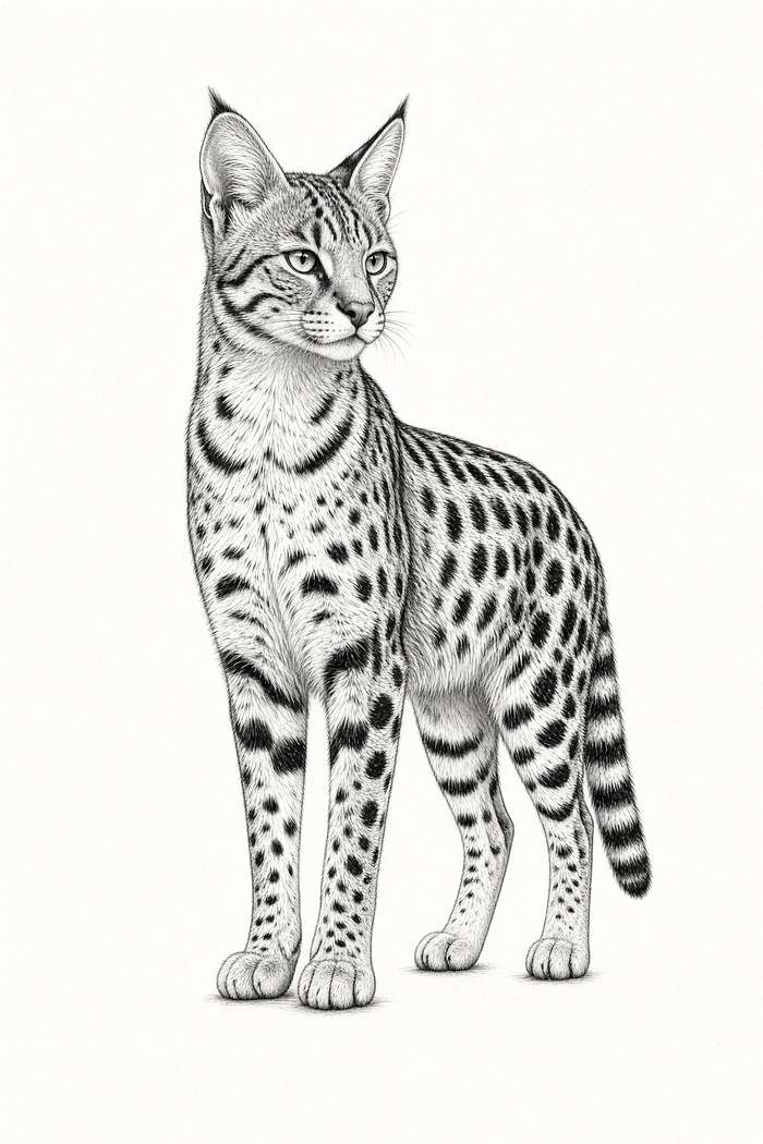 Savannah poster, Sketch Cats