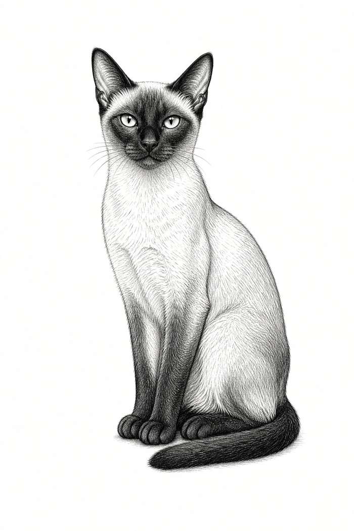 Siamese poster, Sketch Cats