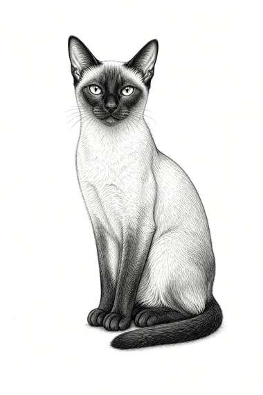 Siamese poster, Sketch Cats