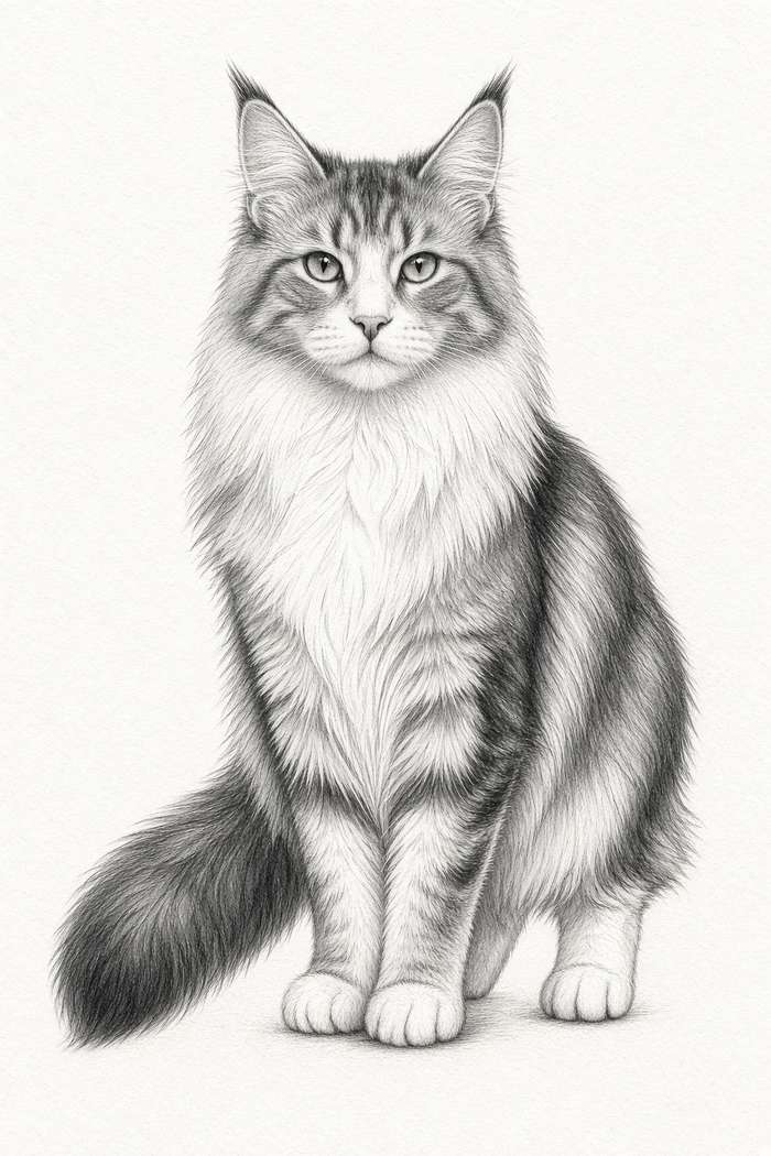 Siberian poster, Sketch Cats