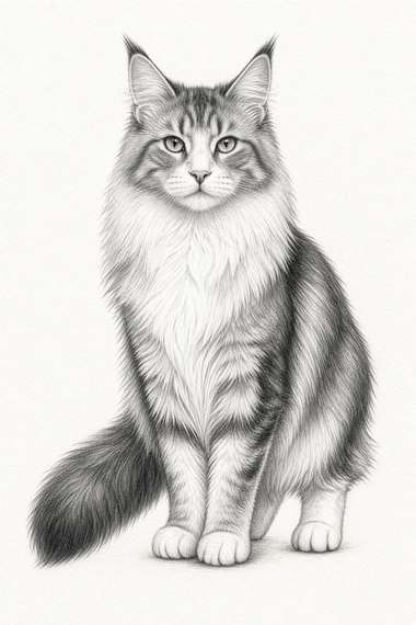 Siberian poster, Sketch Cats